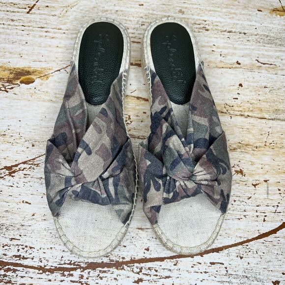 Splendid Camo Albany Espadrille Slide Sandals 9 - Picture 7 of 11